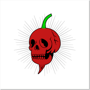 Spicy Skull Reaper Pepper Posters and Art